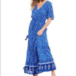 NWT Blue Floral Maxi Dress
